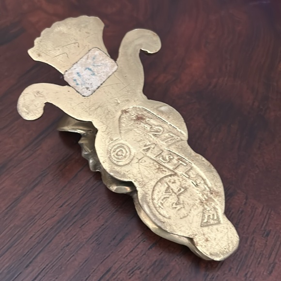 Virginia Metalcrafters MISTLETOE paper clip design number 7-27 VA VMC Brass - Picture 6 of 7